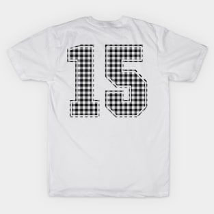 Plaid Number - 15 - Dark T-Shirt